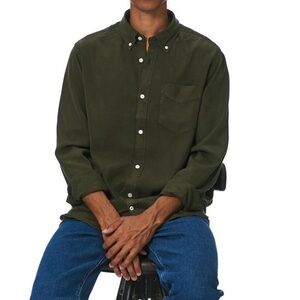 NN07 Levon Tencel Shirt Dark Army